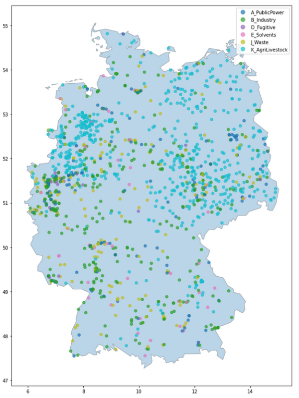  Large Point Sources for Germany