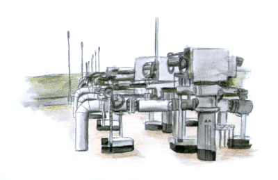 Illustration Pipeline Compressor