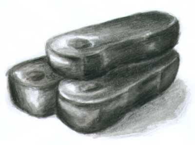 Illustration of Lignite briquettes 