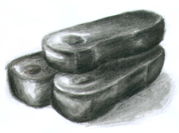 Illustration of Lignite briquettes