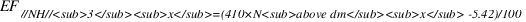 EF_//NH//<sub>3</sub><sub>x</sub>=(410×N<sub>above dm</sub><sub>x</sub> -5.42)/100
